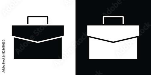Briefcase icons symbol for web and mobile filled vector isolated