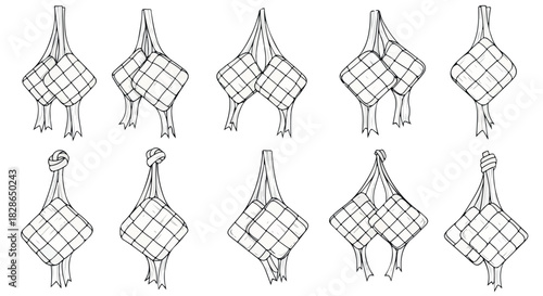 Traditional Malaysian Kuih Apam Hanging Food Snacks