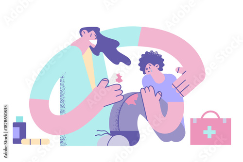 Medical help and assistance concept