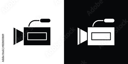 Camcorder icons symbol for web and mobile filled vector isolated