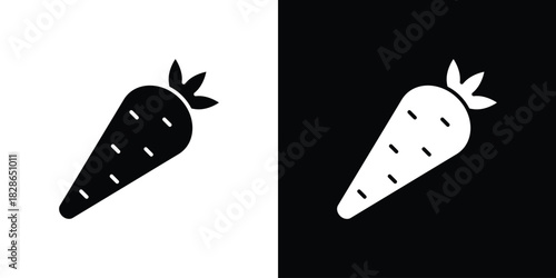 Carrot icons symbol for web and mobile filled vector isolated