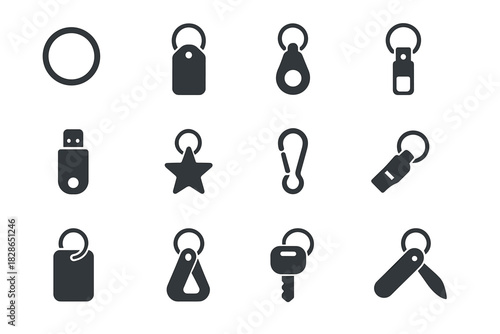 Opener stick tag grid icon car vector whistle bottle usb keychain knife