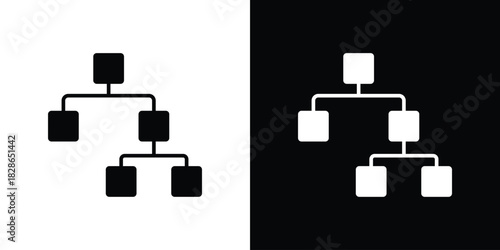 Chart tree icons symbol for web and mobile filled vector isolated