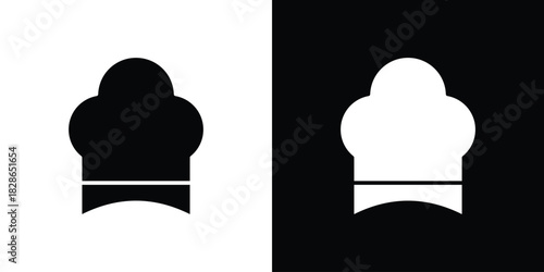 Chef hat icons symbol for web and mobile filled vector isolated
