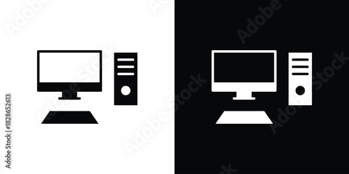 Computer icons symbol for web and mobile filled vector isolated