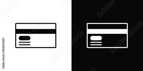 Credit card icons symbol for web and mobile filled vector isolated