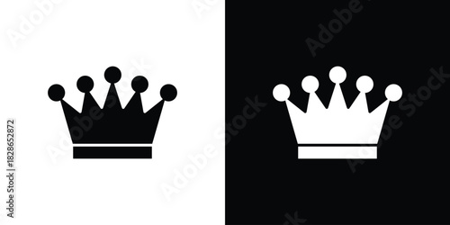 Crown icons symbol for web and mobile filled vector isolated
