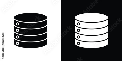 Database icons symbol for web and mobile filled vector isolated
