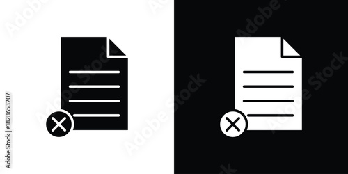 Delete Document icons symbol for web and mobile filled vector isolated