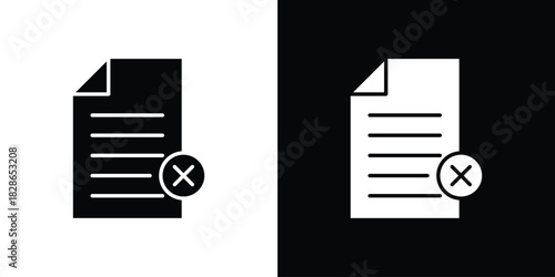 Delete Document icons symbol for web and mobile filled vector isolated