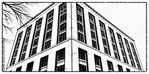 Minimalist black and white house exterior design