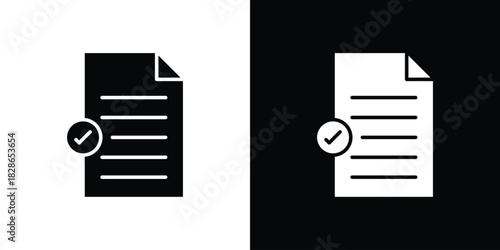 Document accept icons symbol for web and mobile filled vector isolated
