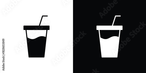 Drink icons symbol for web and mobile filled vector isolated