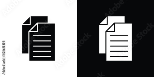 Duplicate icons symbol for web and mobile filled vector isolated