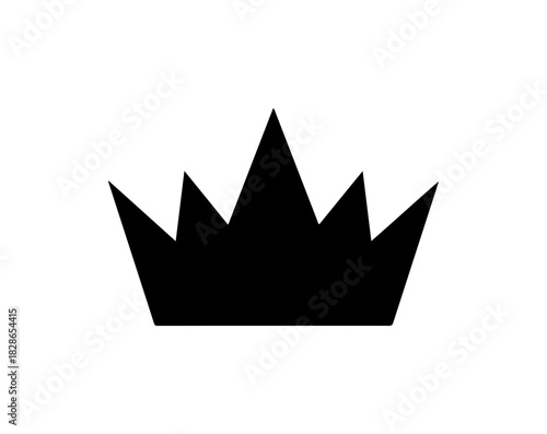 Simple Black Crown Icon