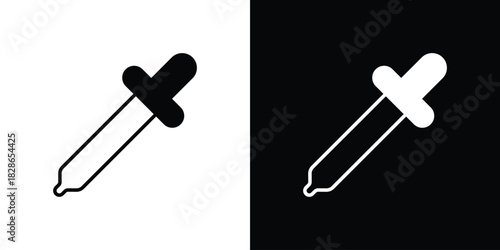 Eye dropper icons symbol for web and mobile filled vector isolated
