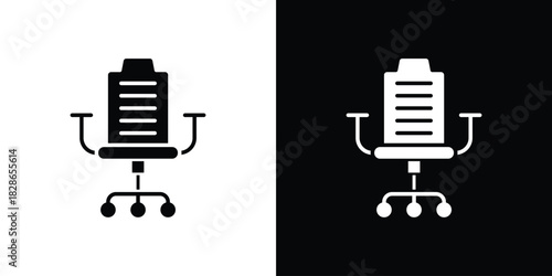 Gaming chair icons symbol for web and mobile filled vector isolated