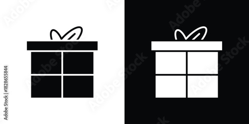 Gifts icons symbol for web and mobile filled vector isolated