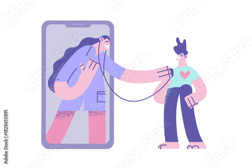 Online medicare and telehealth concept