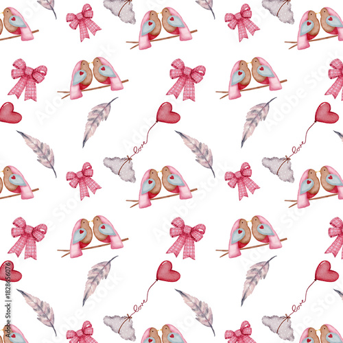 Pink Watercolor Sweets Seamless Pattern Background — Cute Candy & Dessert Design, PNG format