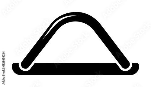 Modern black handle for bags or luggage offers sleek design and easy grip