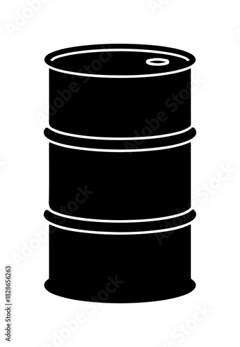 Black Oil Barrel Icon
