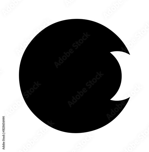 Minimalist eclipse symbol for astronomy, science, or simple design projects