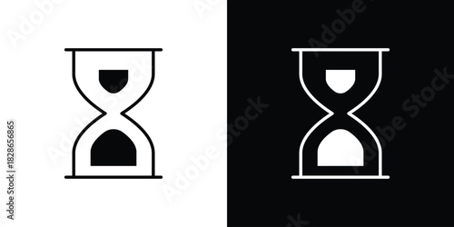 Hourglass end icons symbol for web and mobile filled vector isolated