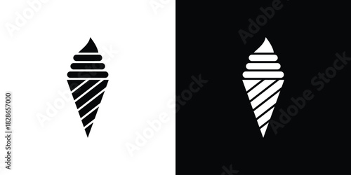 Ice cream icons symbol for web and mobile filled vector isolated