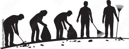 Evolution of cleanup efforts showcasing community service and environmental stewardship for volunteering