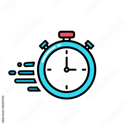 Fast Stopwatch Icon Representing Speed and Time.