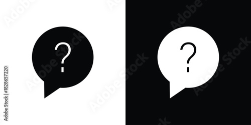 Interrogation icons symbol for web and mobile filled vector isolated