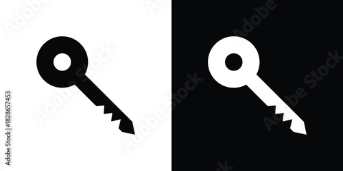 key icons symbol for web and mobile filled vector isolated