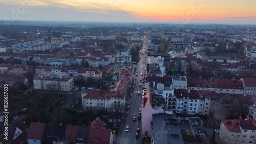 Wallpaper Mural City night drone shot Torontodigital.ca