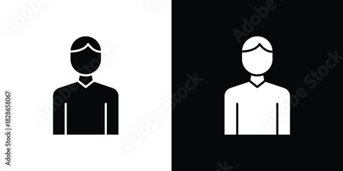 Man icons symbol for web and mobile filled vector isolated