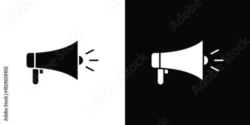 Megaphone icons symbol for web and mobile filled vector isolated