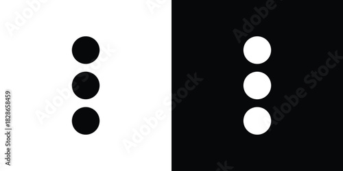 Menu dots icons symbol for web and mobile filled vector isolated