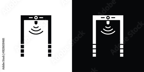 Metal detector icons symbol for web and mobile filled vector isolated