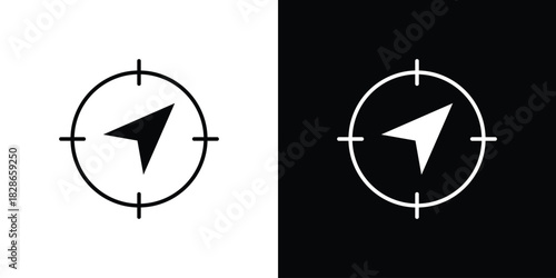Navigation icons symbol for web and mobile filled vector isolated