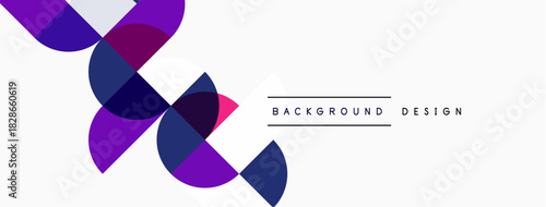 Abstract purple shapes overlap white space. Modern design element for backgrounds, banners, presentations. Simple, clean aesthetic.