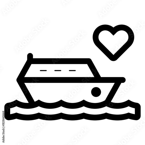 honeymoon on a cruise ship icon