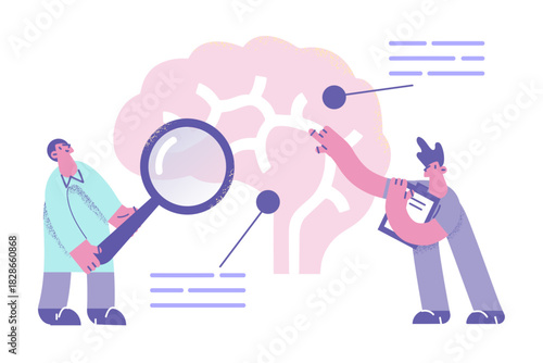 Research of human brain concept.