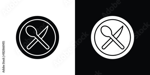 Restaurant icons symbol for web and mobile filled vector isolated
