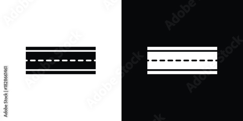 Road icons symbol for web and mobile filled vector isolated