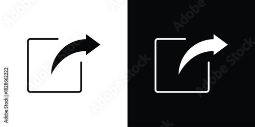 Share icons symbol for web and mobile filled vector isolated