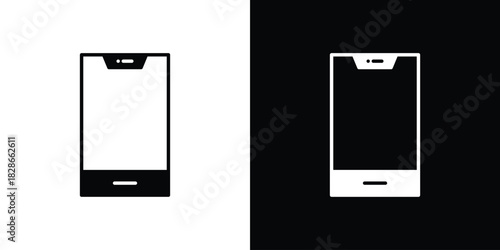 Smartphone icons symbol for web and mobile filled vector isolated