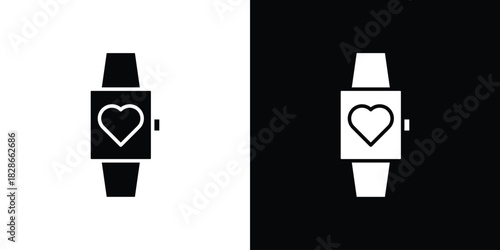 Smartwatch icons symbol for web and mobile filled vector isolated