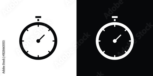 Stopwatch icons symbol for web and mobile filled vector isolated