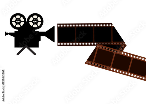 Movie and film poster design background stock illustration