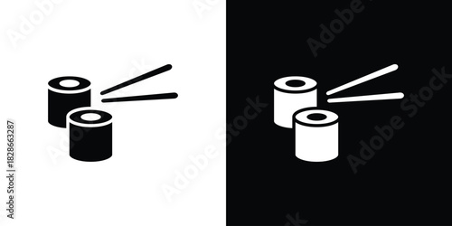 Sushi icons symbol for web and mobile filled vector isolated